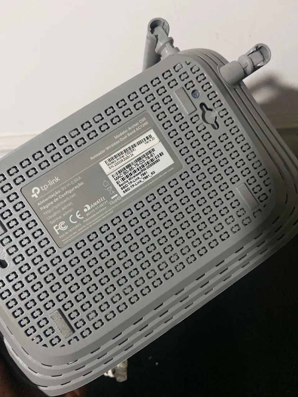 Roteador Wireless Dual Band Ac1200 Tp-link Archer C50 Gkm (Usado) - Foto 6