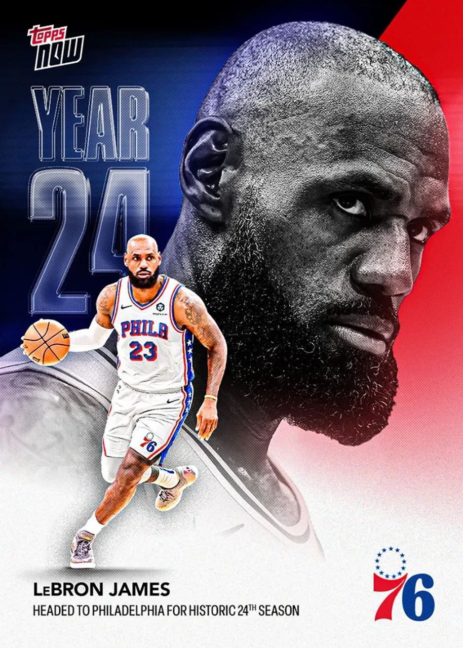 Pack 2 Cards NBA LeBron James Topps Now 2026-27 - Foto 2