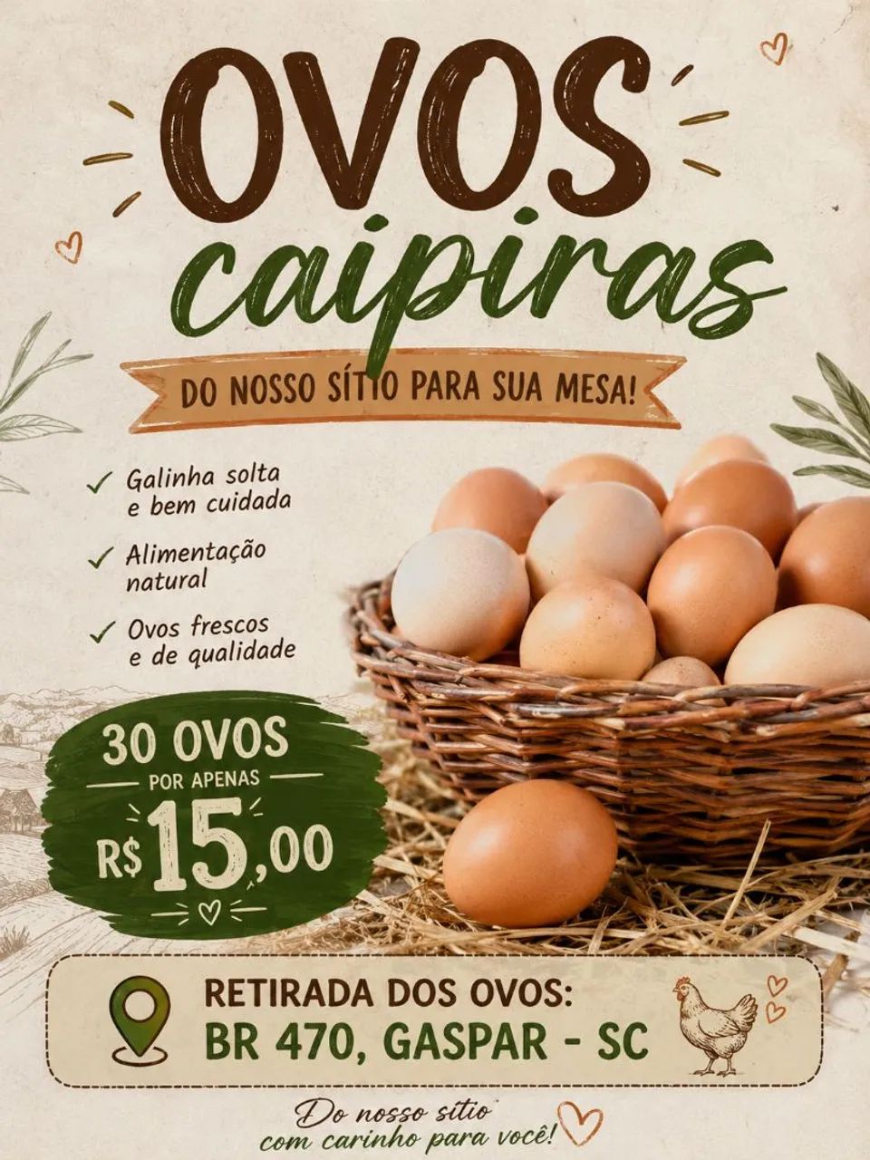 Ovos caipira  - Foto 2