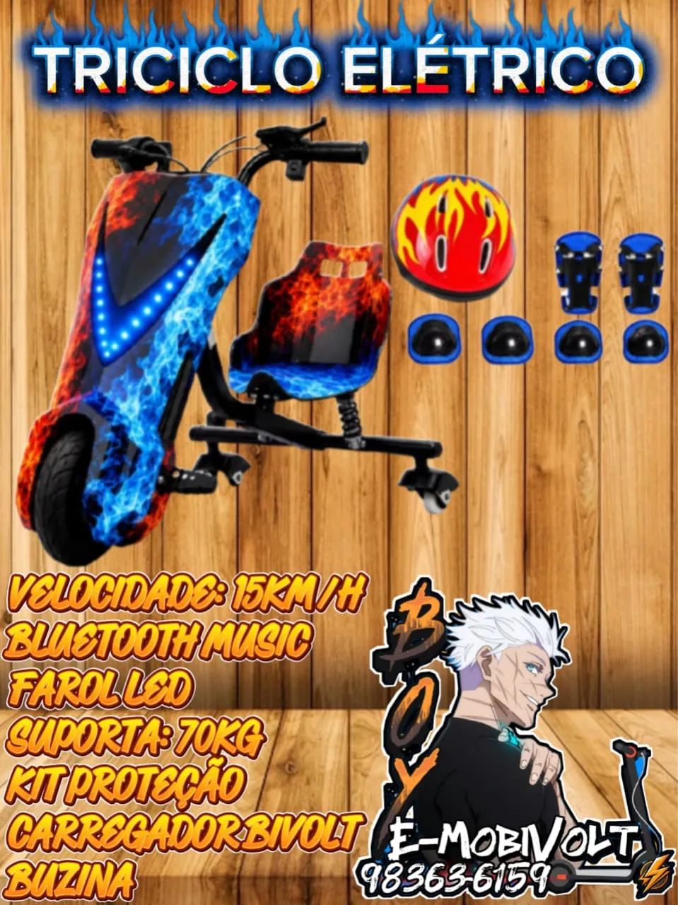Triciclo elétrico e Scooter elétrico infantil  - Foto 4