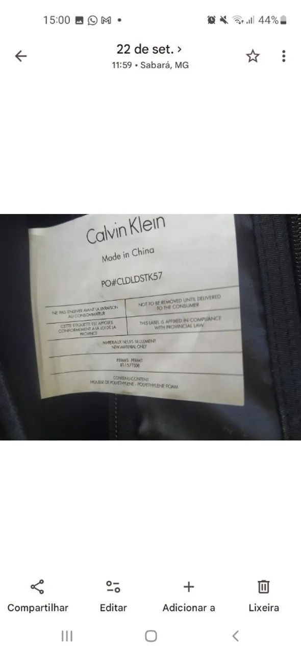 Mala de bordo Calvin Klein  - Foto 5
