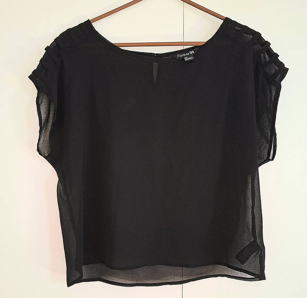 Blusa preta de tule - Forever 21 - Foto 4