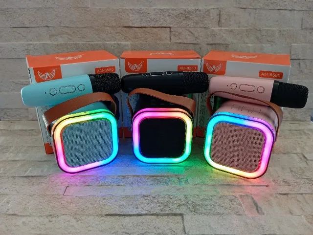 Caixa de Som K12 Com 1 Microfone Karaokê Bluetooth Portátil - Foto 5