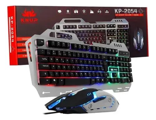 TECLADO E MOUSE USB GAMER COM FIO KP-2054
