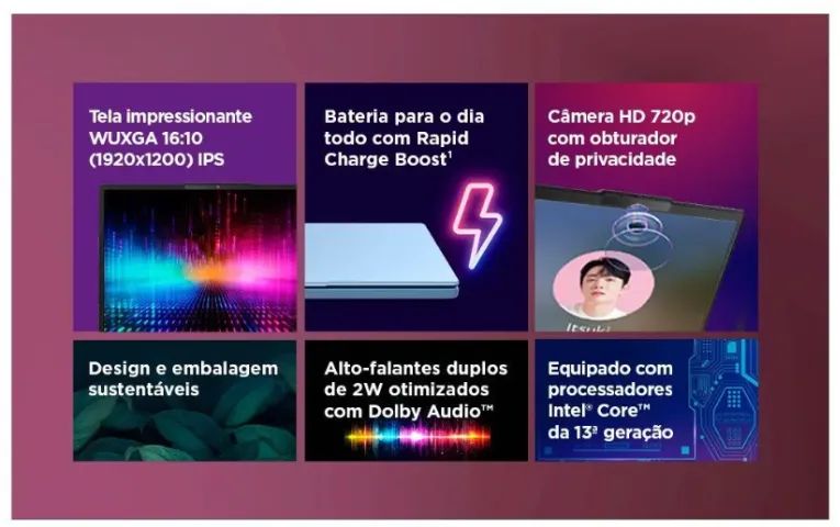 Notebook Lenovo IdeaPad 1 15AMN7 com SSD de 256GB Ryzen 3 - Foto 2