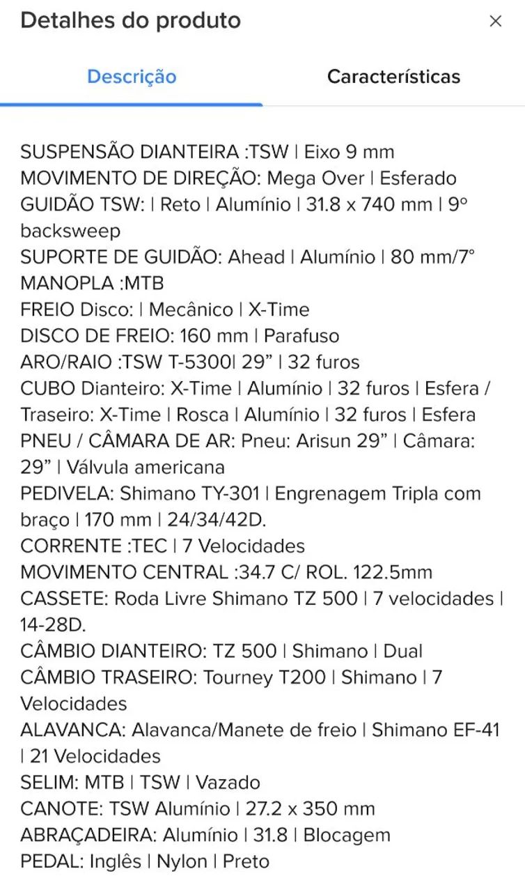 TSW RIDE aro 29 shimano - Foto 5