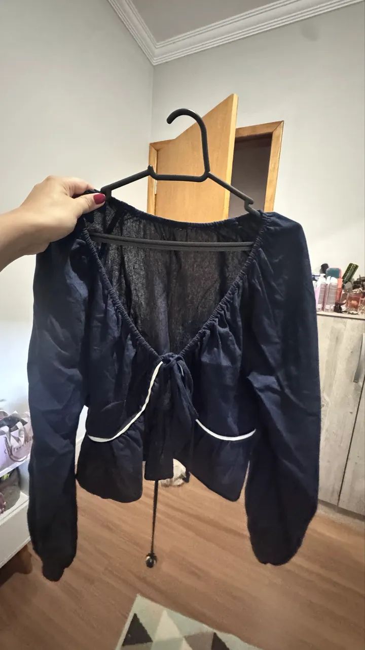 Blusa aberta manga longa - Foto 2