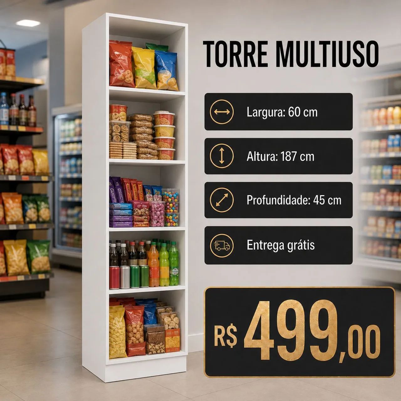 Torre Multiuso MDF  - Foto 3