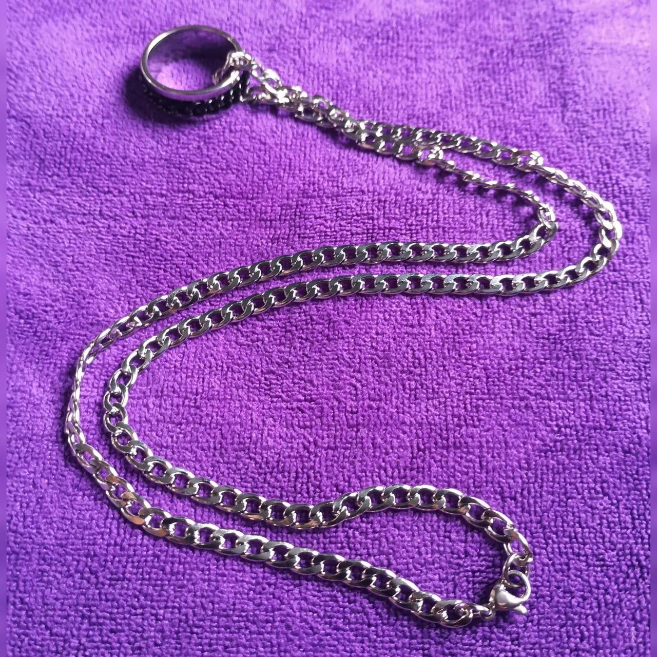 Colar Masculino Aço Inox com Pingente Giratório  - Foto 4