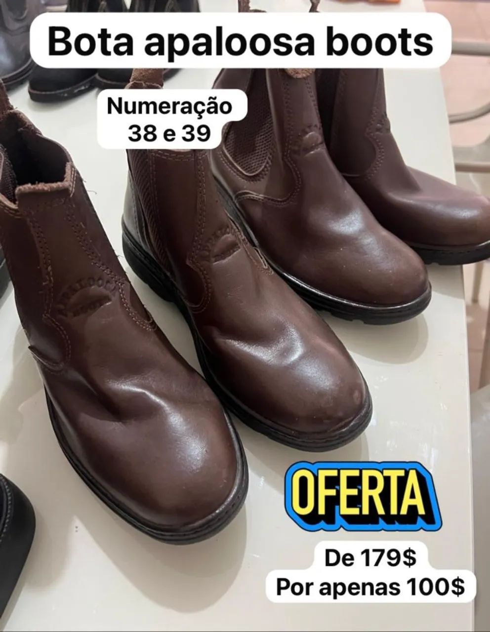 Botas na promoção 