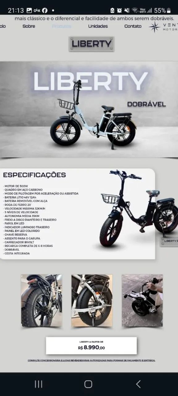 Bicicleta Liberty Ventane 
