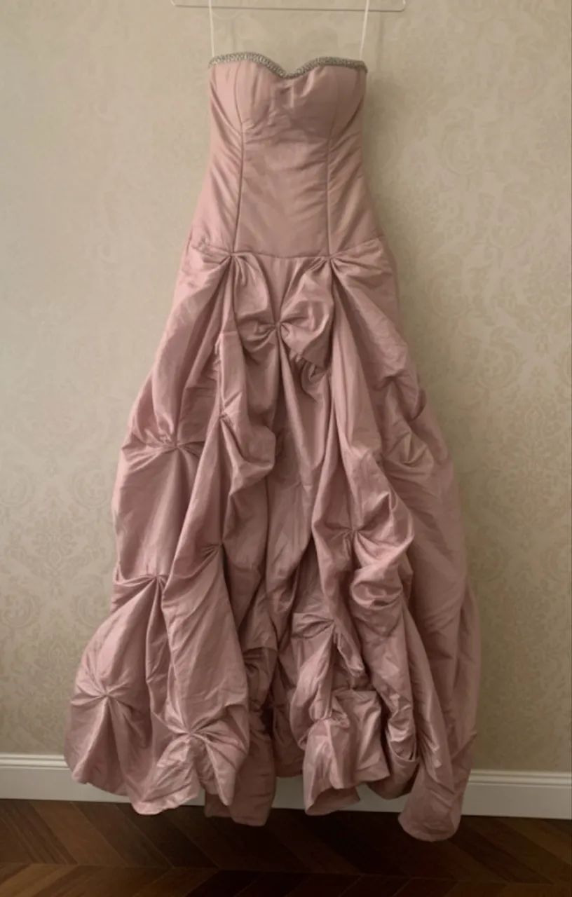 Vestido de festa rosê, usado uma vez - Foto 2