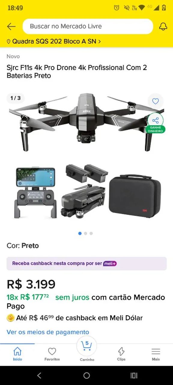 DRONE SjRC F11 PRO 4K  - Foto 5
