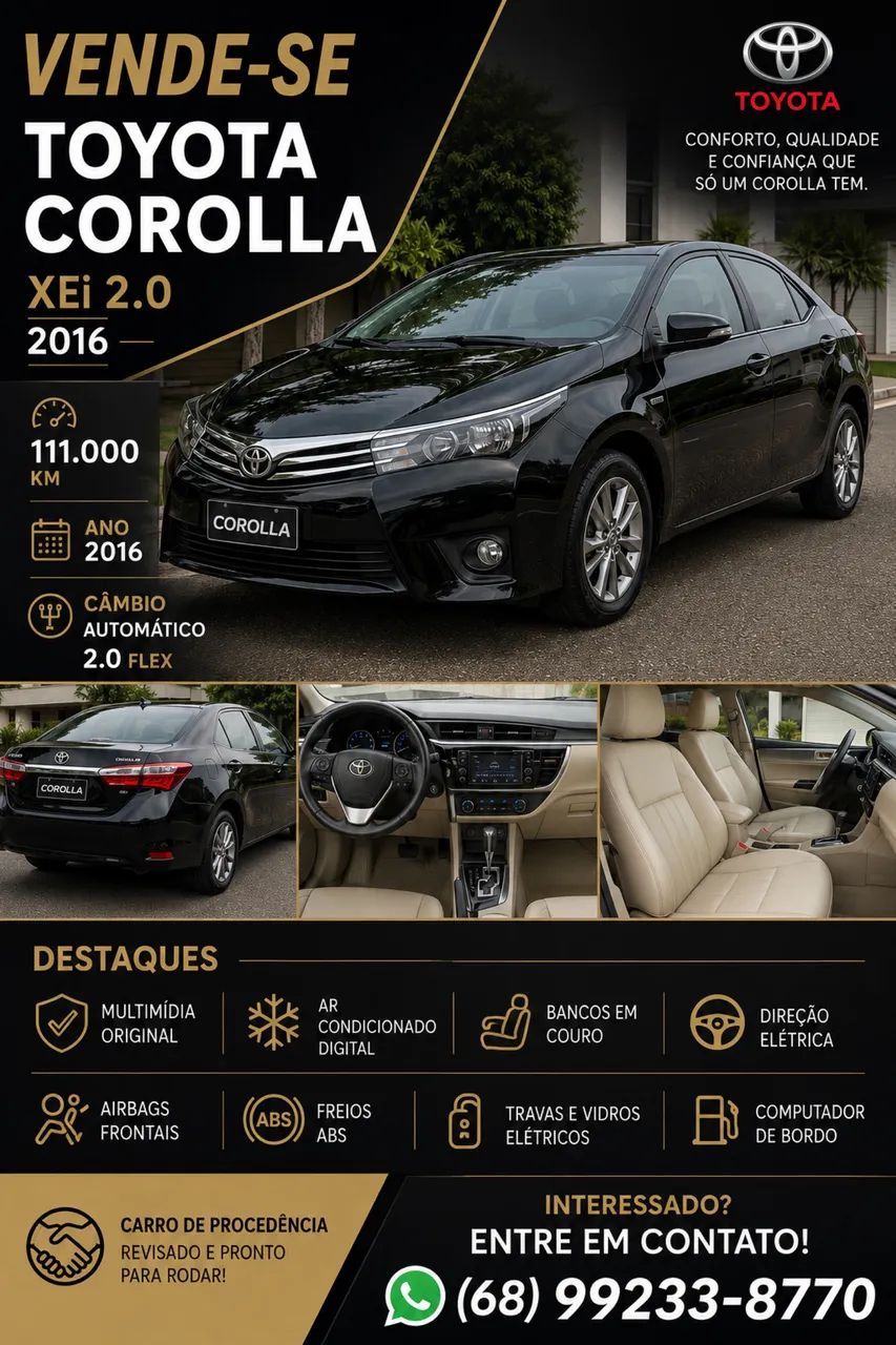 Toyota Corolla XEI 2.0 Flex 16V Aut. 2016