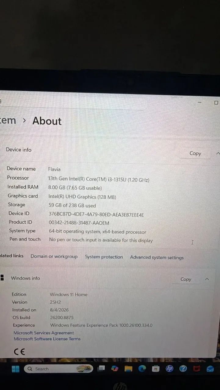 NOTEBOOK HP CORE i3 13ª GERAÇÃO | 8GB RAM | SSD 256GB - Foto 2