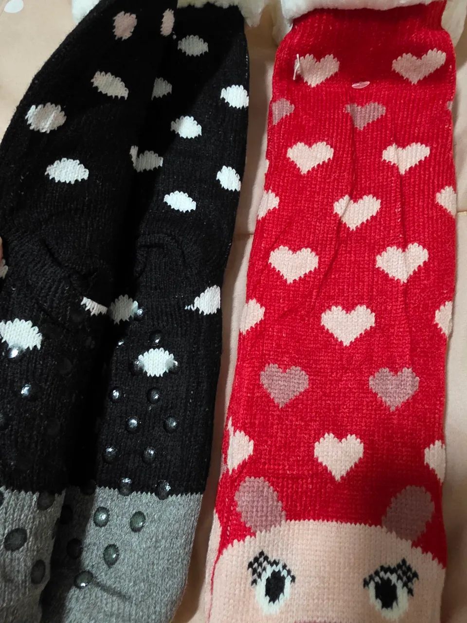 2 pares de meias cordeiro pelúcia - Foto 4