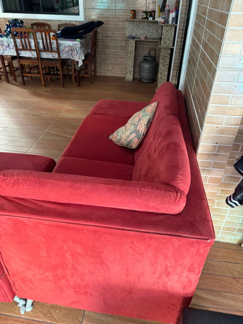 Sofá de Canto Vermelho - Foto 2