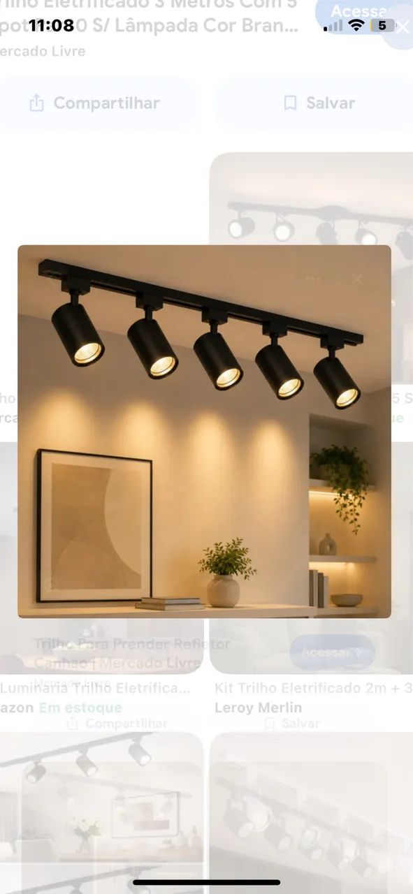 Kit com 5 spots led + cabo  - Foto 2