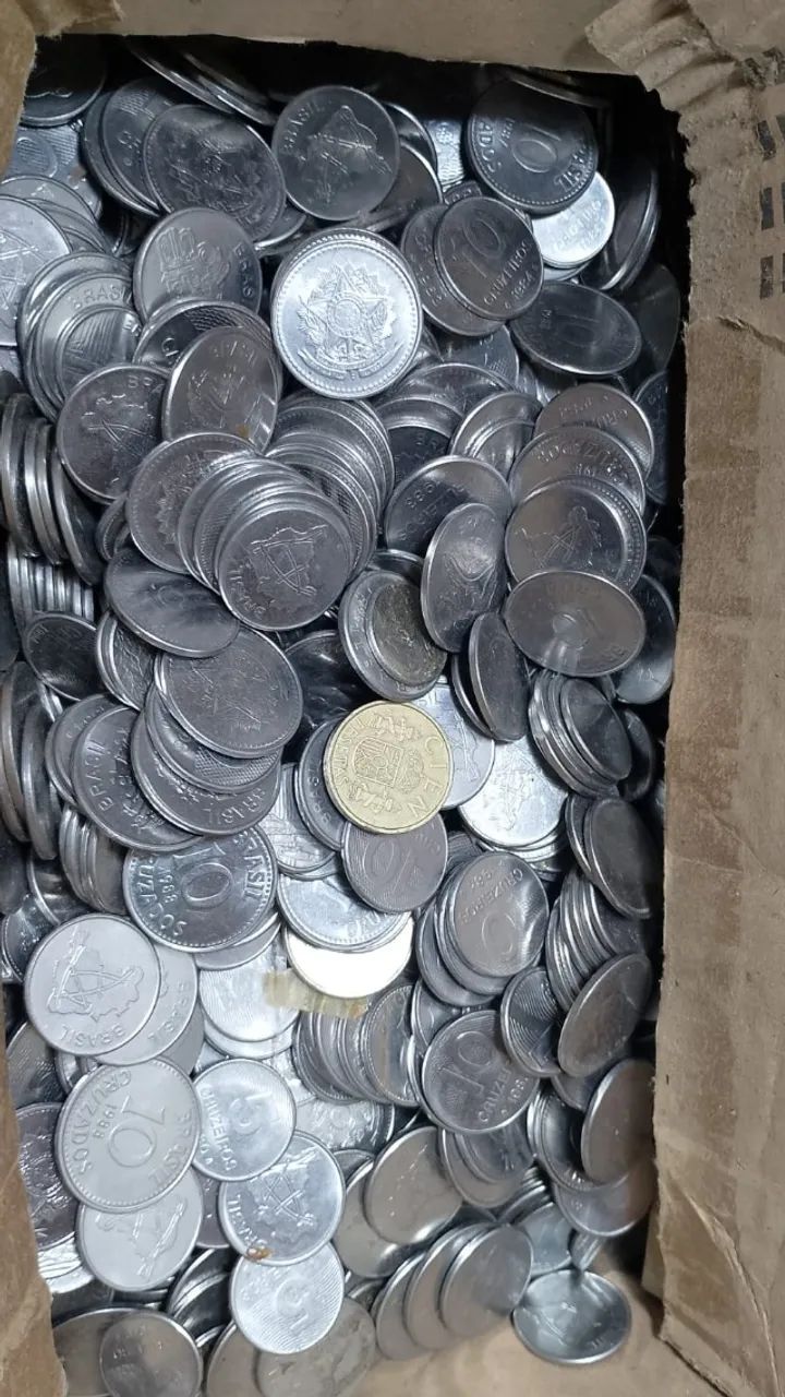 Cédulas antigas e +4kg de moedas - Foto 5