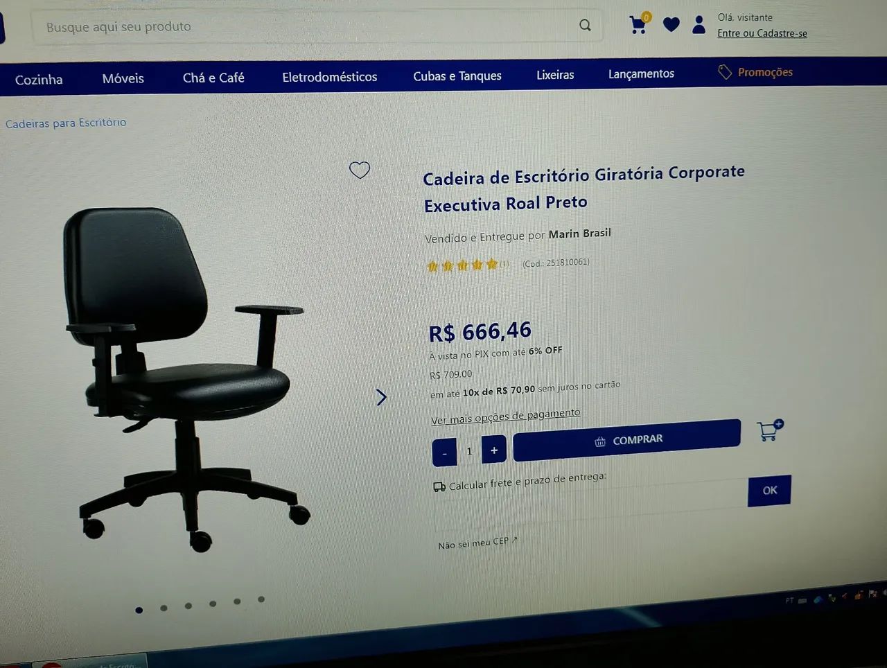 2 Cadeiras de escritório pretas  - Foto 2