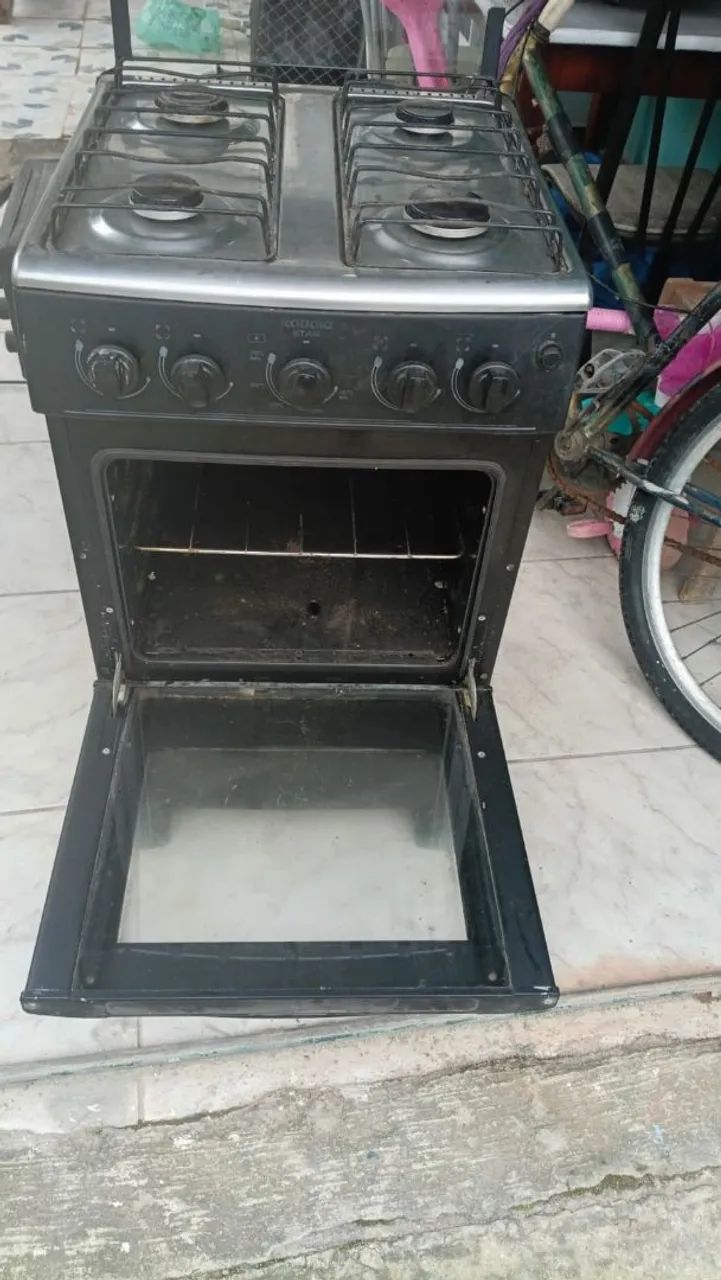 Fogão funcionando tudo 