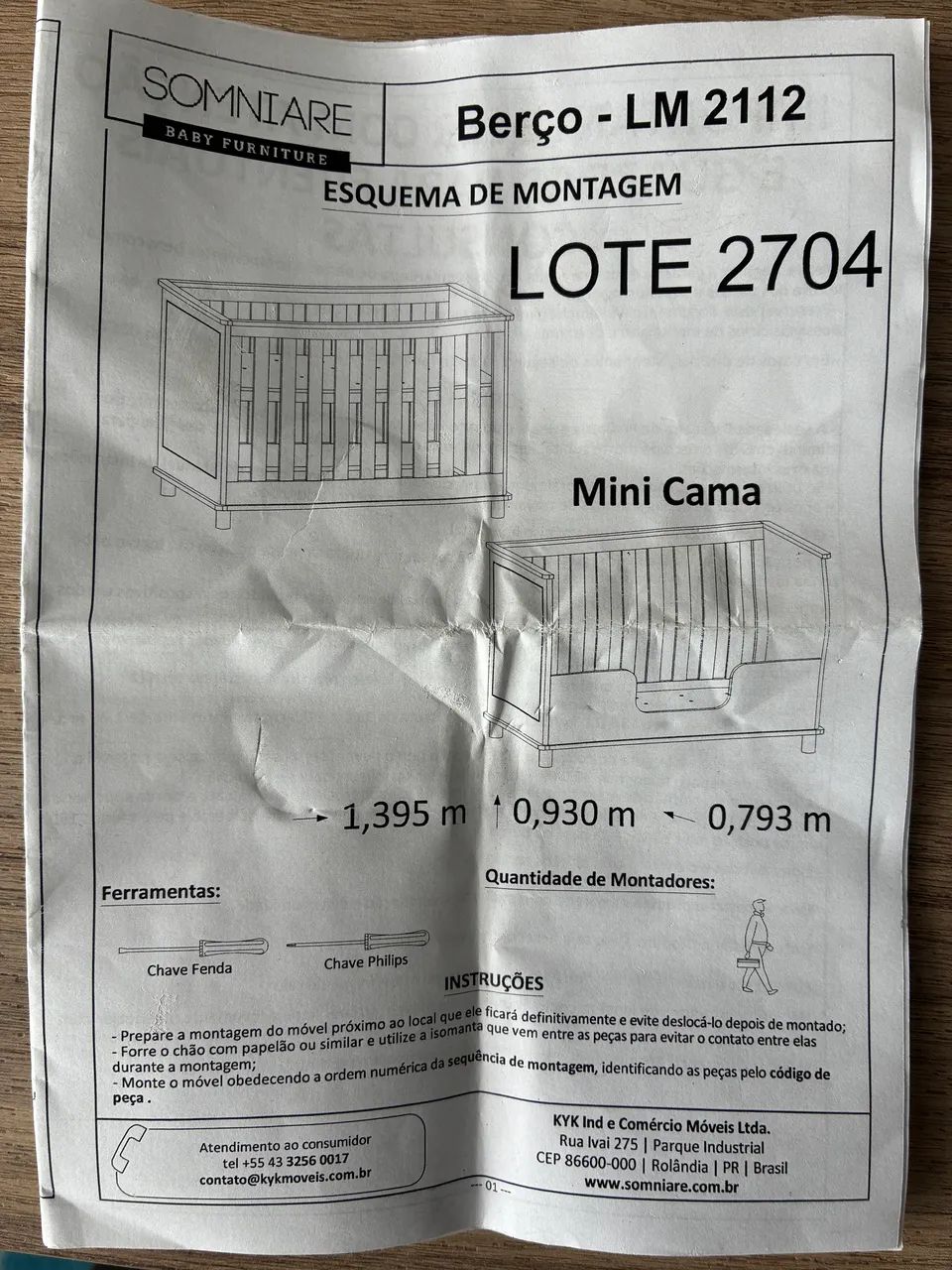 Berço 2 em 1 (Berço e Mini Cama) - Ref. Sominiare LM 2112 - Foto 6