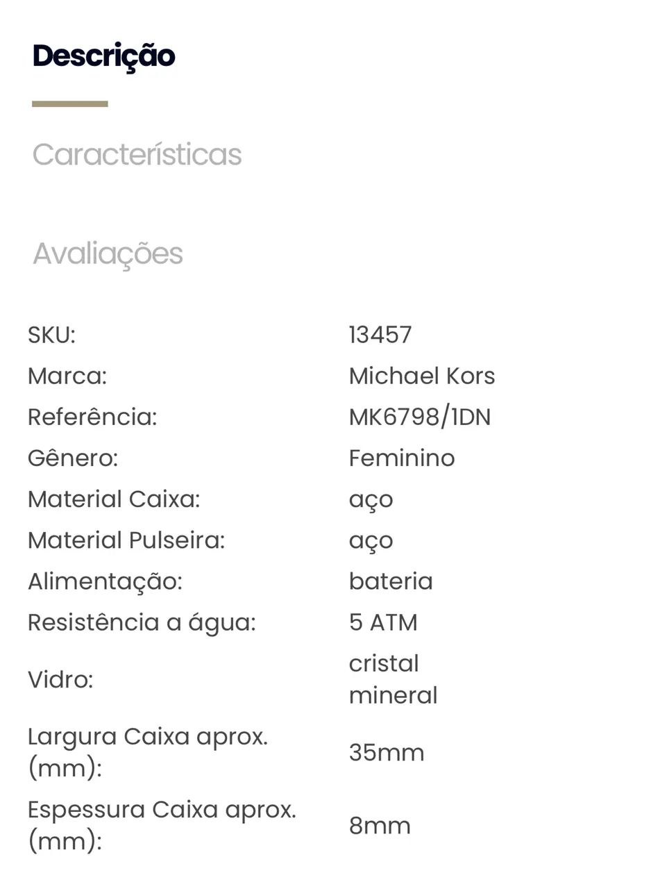 RELÓGIO MICHAEL KORS MK6798/1DN - Foto 4