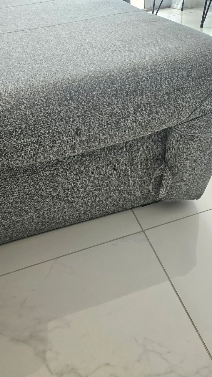 Sofá-cama tok&stok cinza claro  - Foto 3