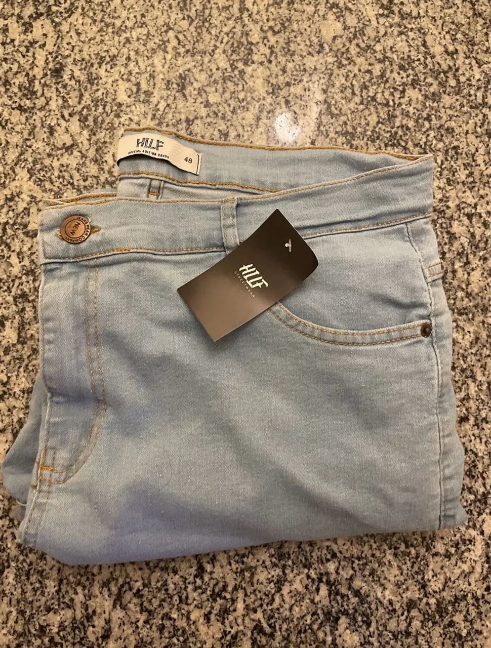 calça reta hilf original azul cristal nova - Foto 2