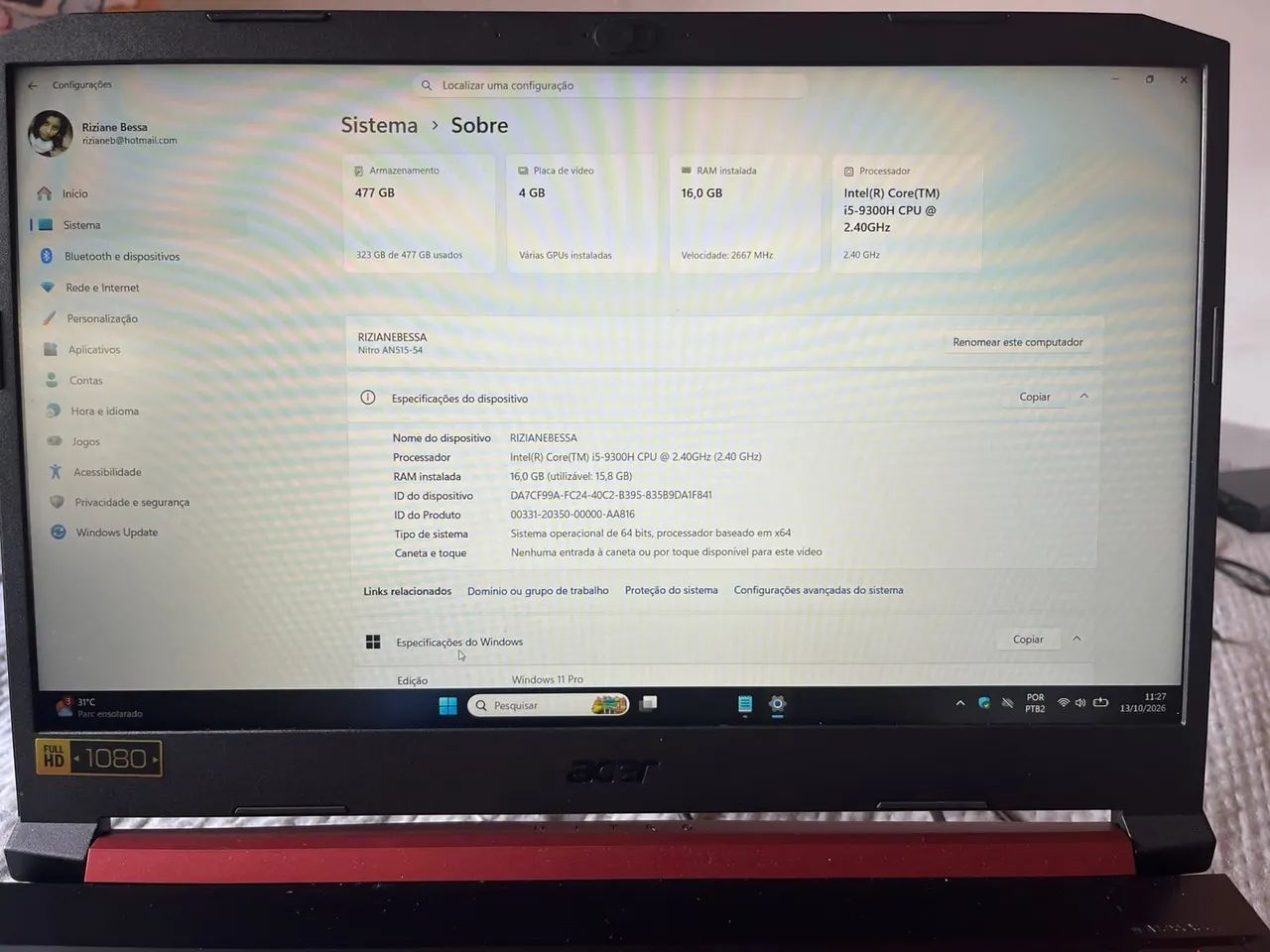 Acer NITRO 5  - Foto 4