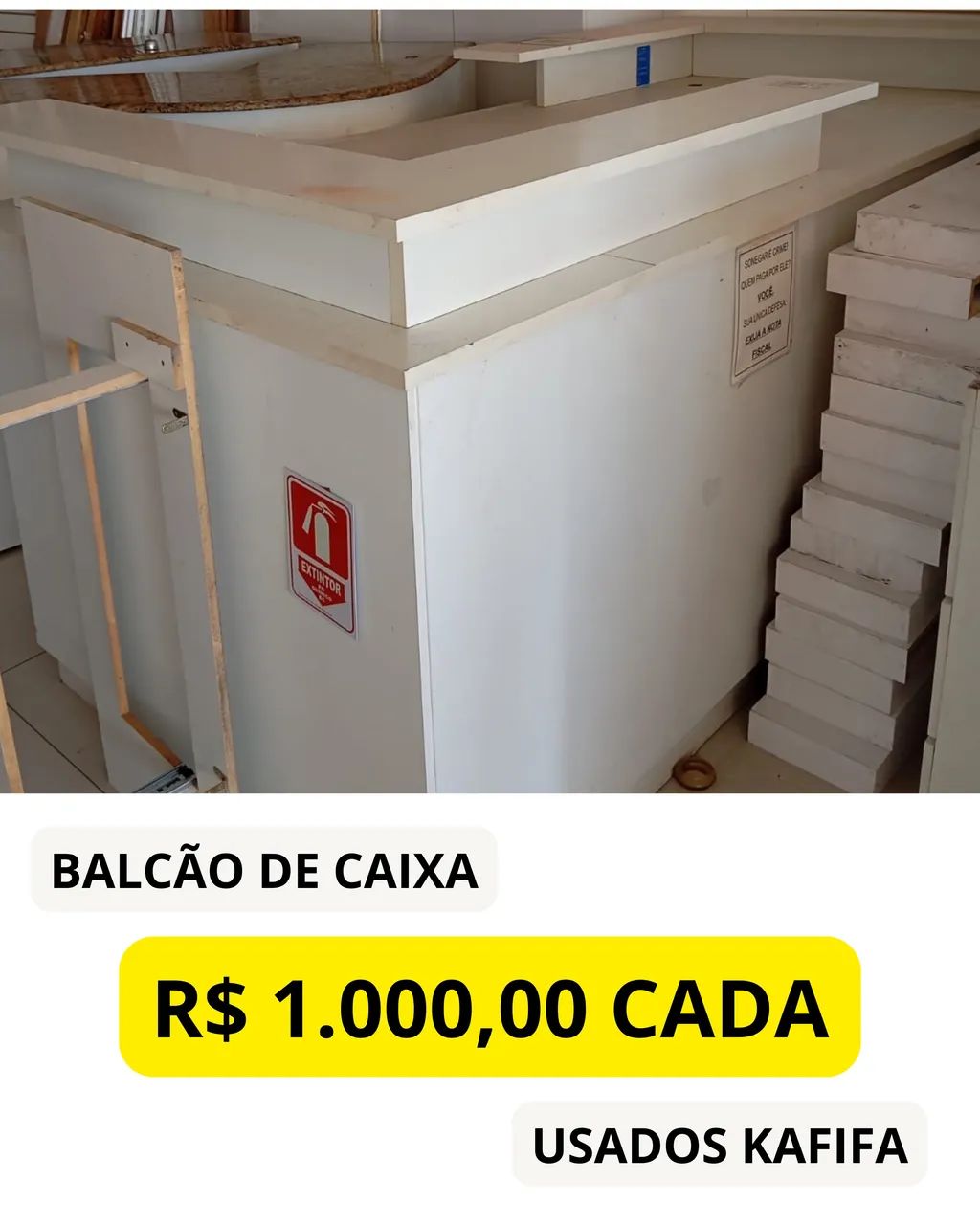 Balcão de Caixa de Loja com Gaveta