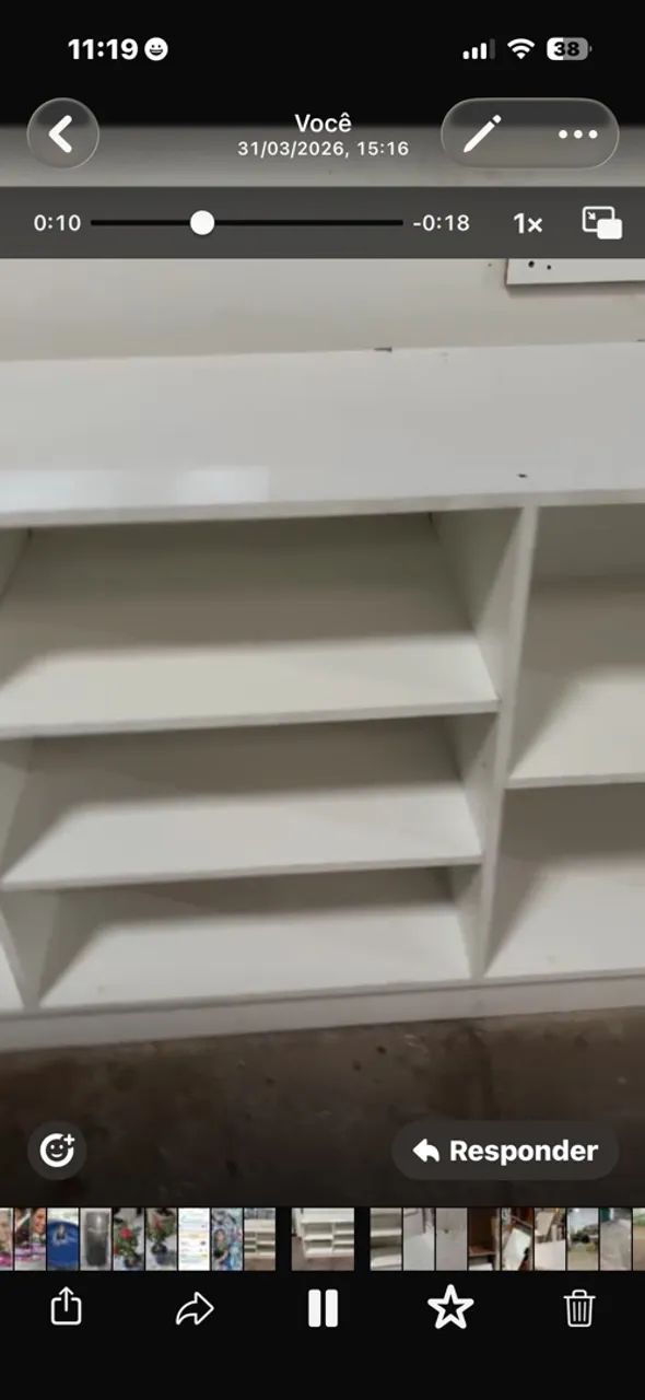 Balcão Vitrine Expositor Loja MDF Branco - Ótimo Estado - Foto 5
