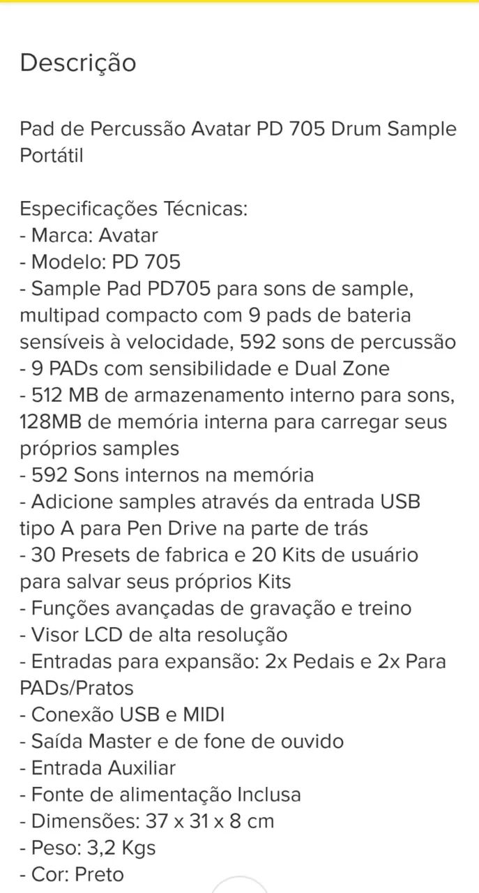 Percussion Pad Avatar + suporte - Foto 4