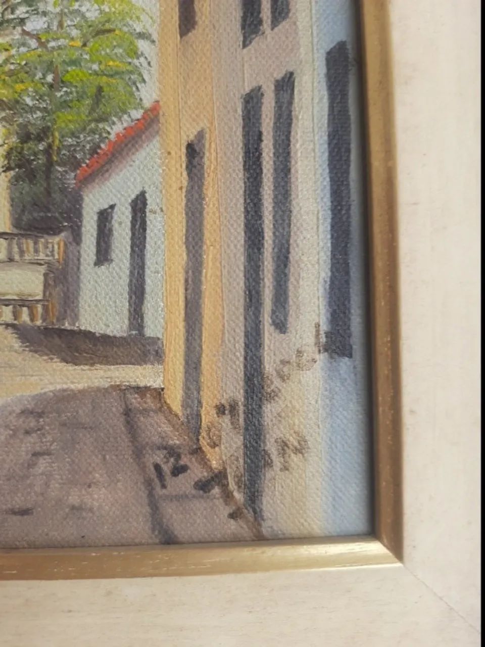 Quadro antigo óleo sobre tela Paraty 28cm x 34cm antiguidade - Foto 4