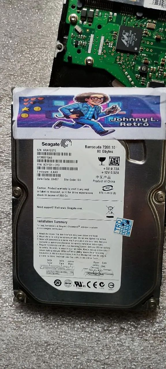 HD  SEAGATE 80GB batocera plus Pc retro 