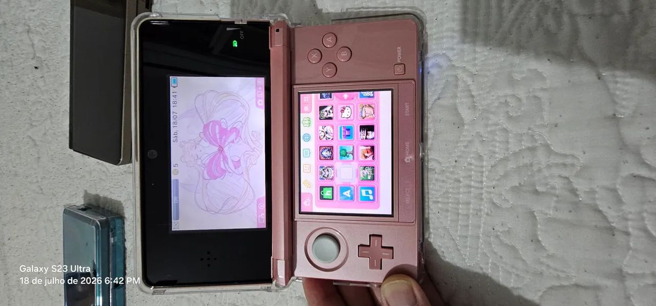 Nintendo 3DS rosa desbloqueado  - Foto 4