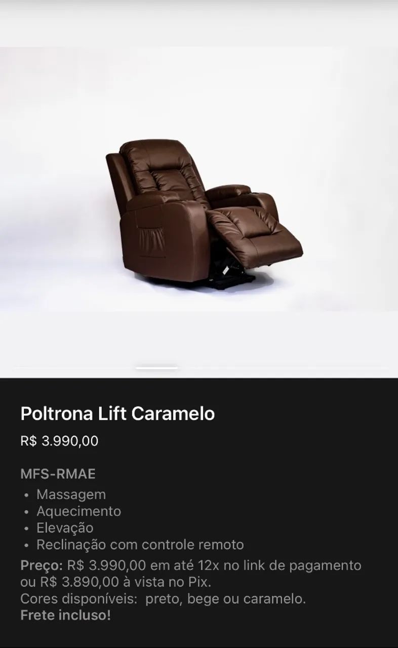 Poltrona reclinável com massagem - Foto 3