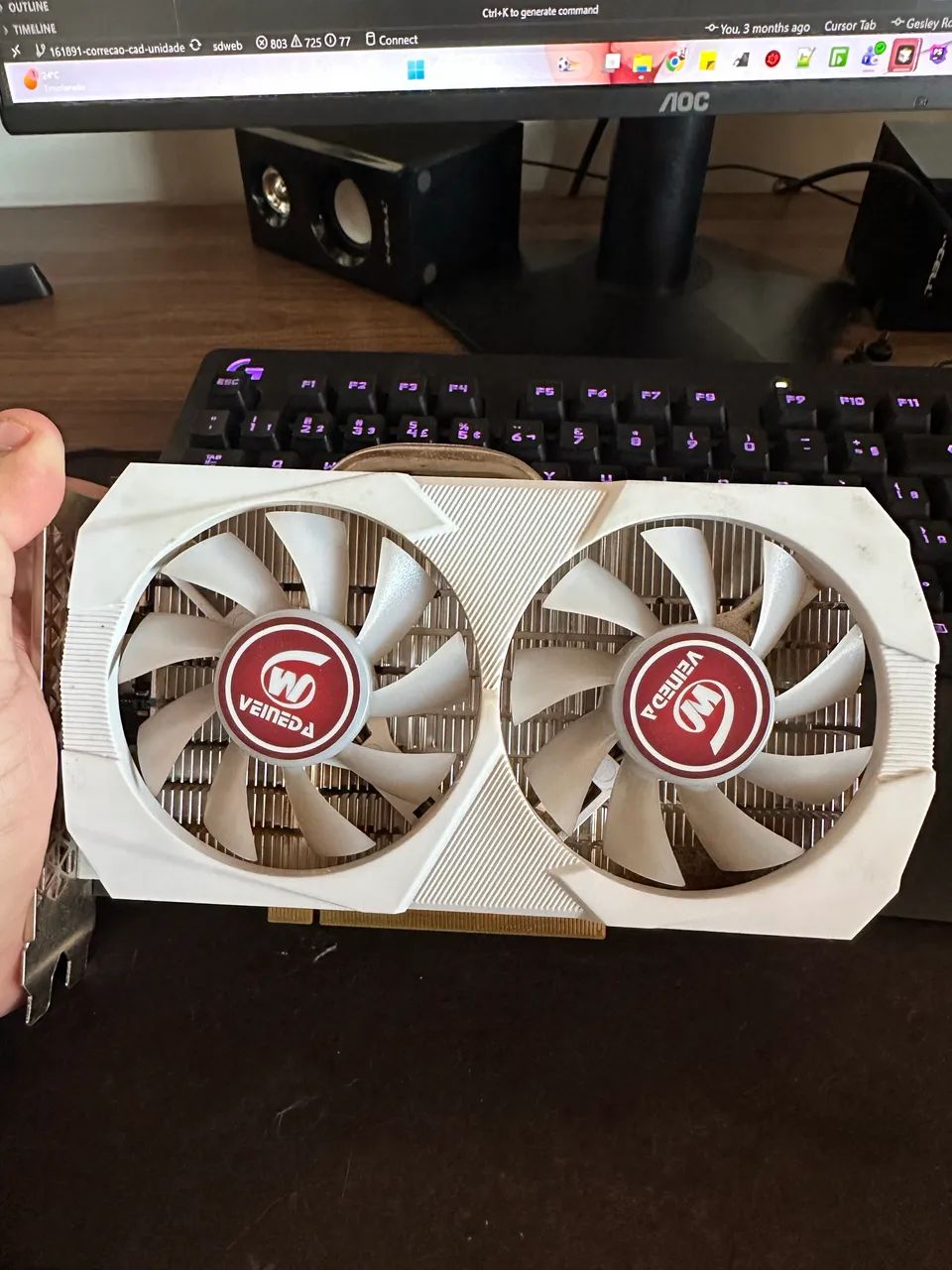 Placa de vídeo RX580 8GB