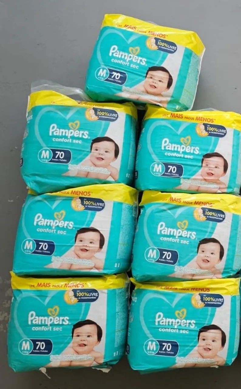 Fraldas Pampers confort sec M