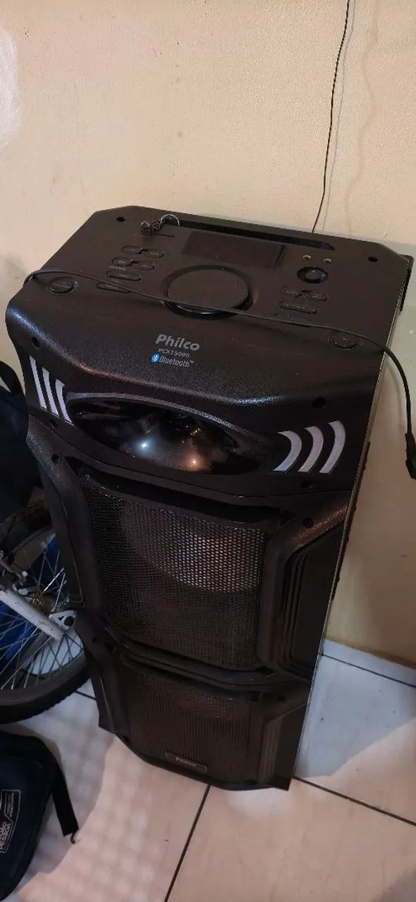 CAIXA DE SOM PHILCO PCX 1500 BLUETOOTH FUNCIONANDO PERFEITAMENTE - Foto 2