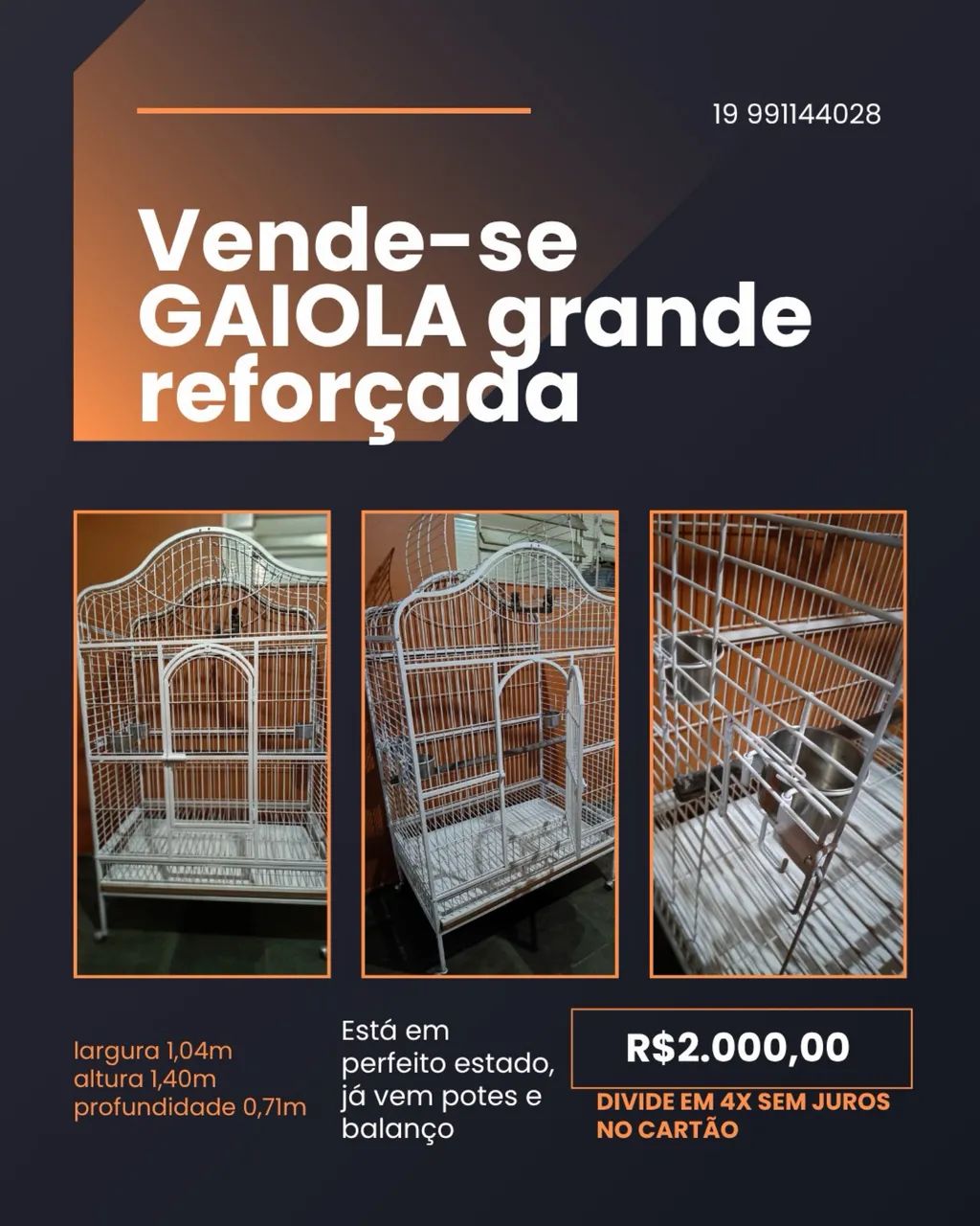 Gaiola grande reforçada 