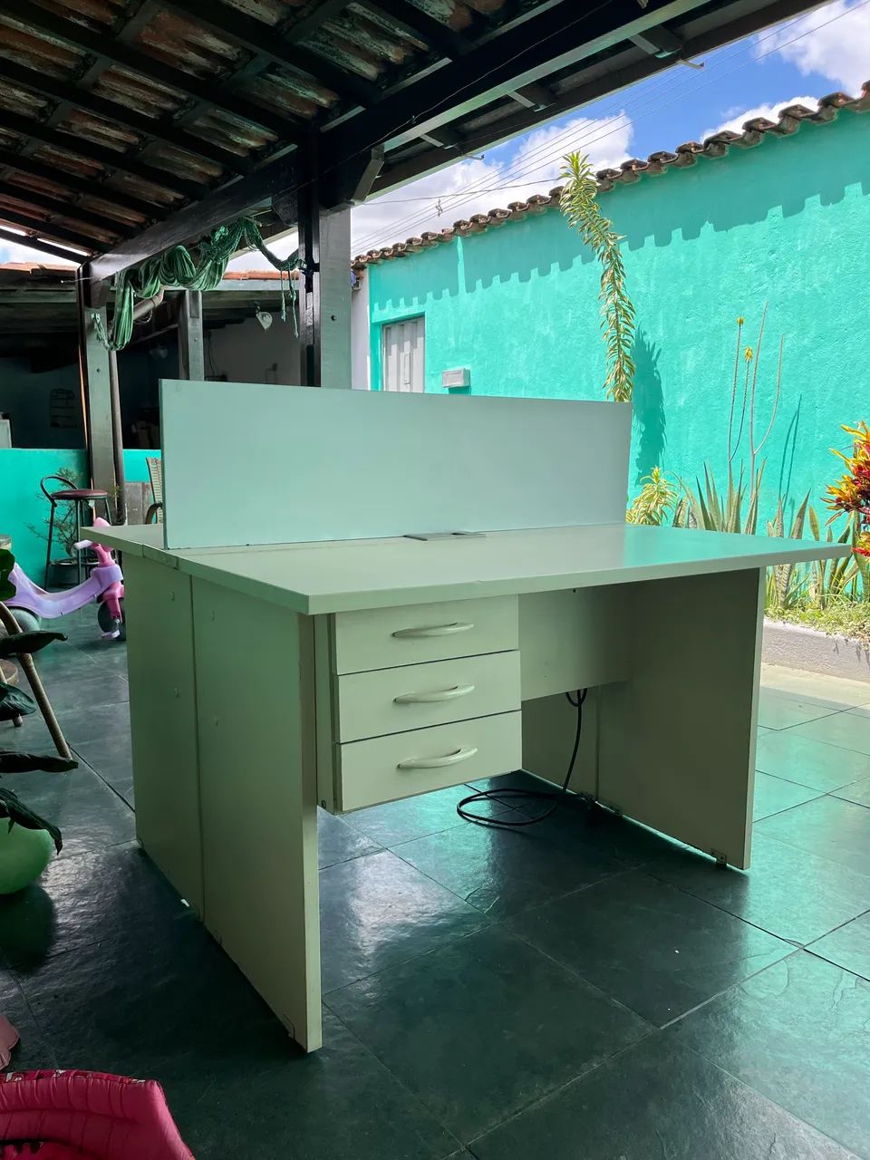 Estação de trabalho dupla para escritório - Foto 2