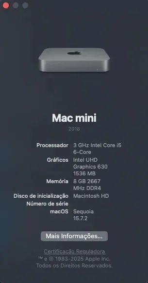 Mac Mini 2018 i5 6-Core 8GB SSD 256GB Space Gray - Foto 2