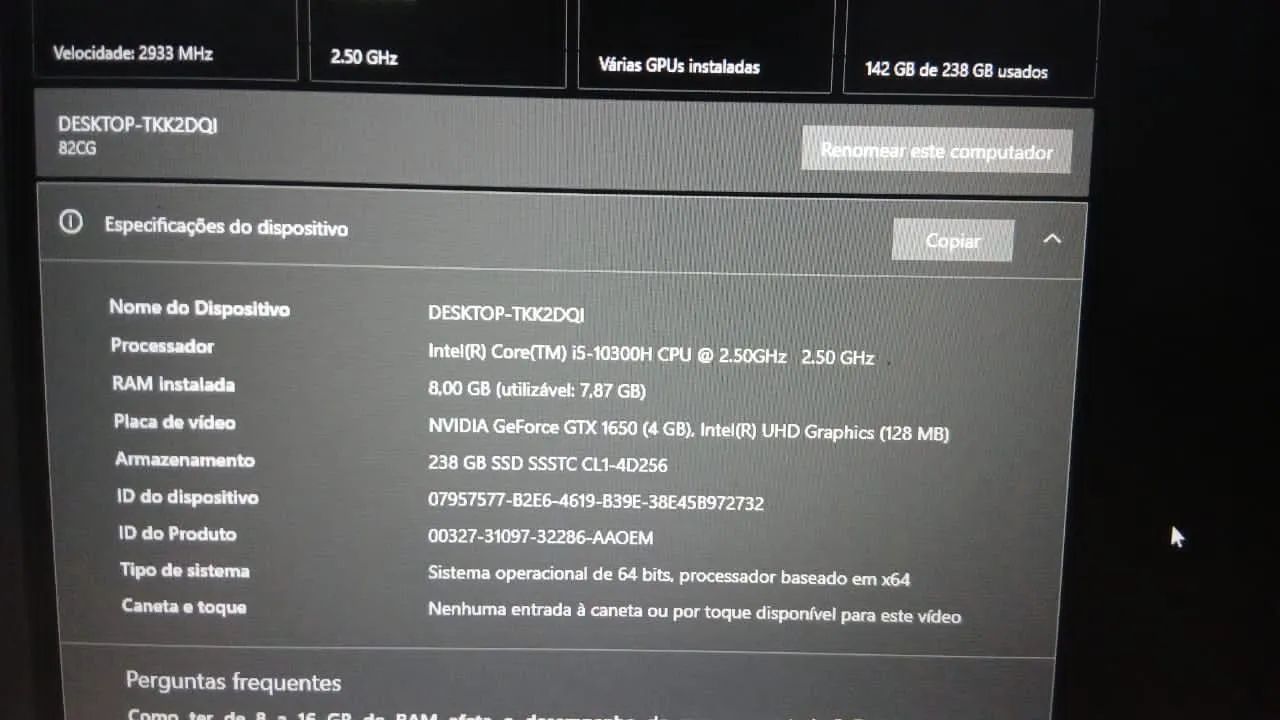 Lenovo IdeaPad Gaming 3i - i5 - GTX 1650 - Foto 4