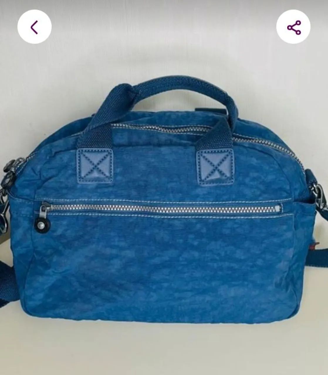 Bolsa kipling azul original comprada no Japão com nf acompanha um chaveiro  - Foto 4
