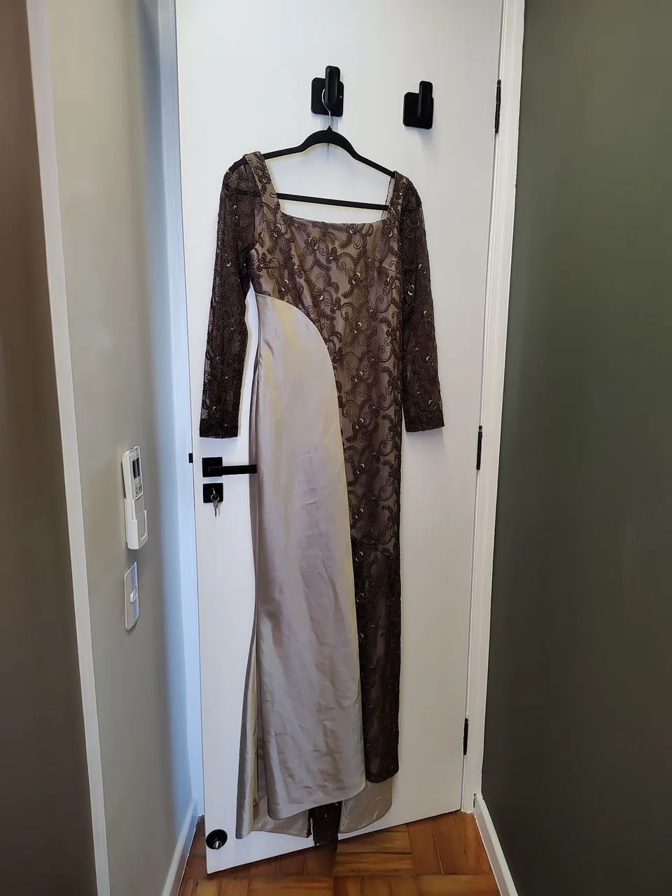 Vestido longo de renda 