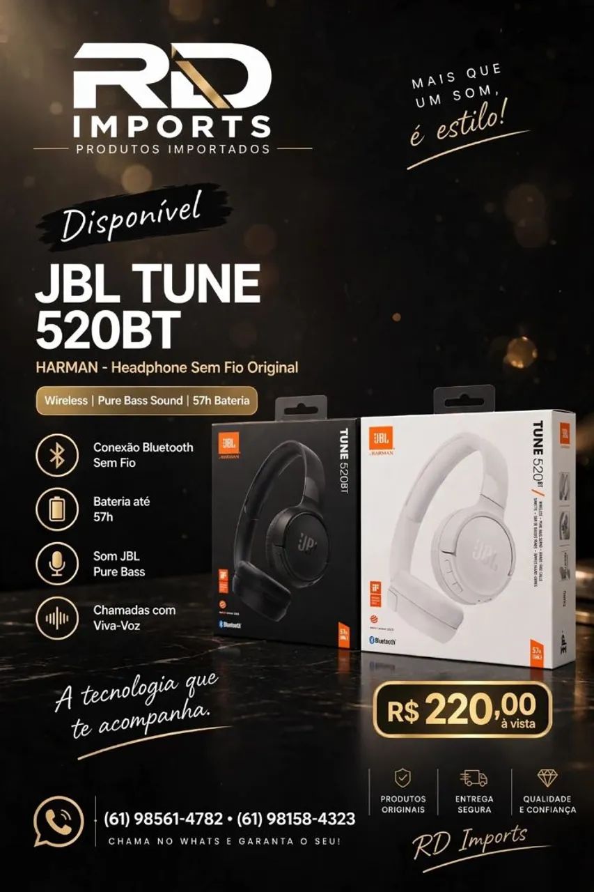 FONE JBL BT 520 ORIGINAL 