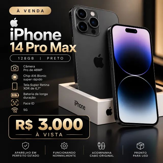 IPHONE 14 PRO MAX 128GB - Celulares e Smartphones - Nova