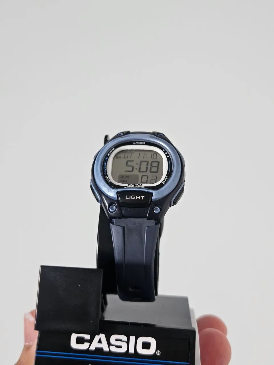 Relógio casio azul com luz e som