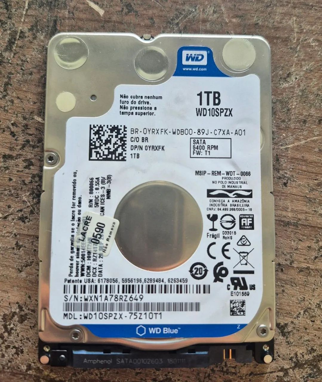 HD 1TB WD perfeito 